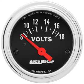 Traditional Chrome™ Electric Voltmeter Gauge